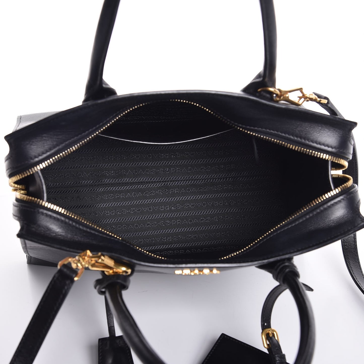 Saffiano City Calfskin Medium Esplanade Tote Black