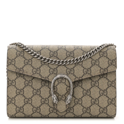 Gucci GG Supreme Monogram Mini Dionysus Chain Wallet Beige Taupe 1 of 11