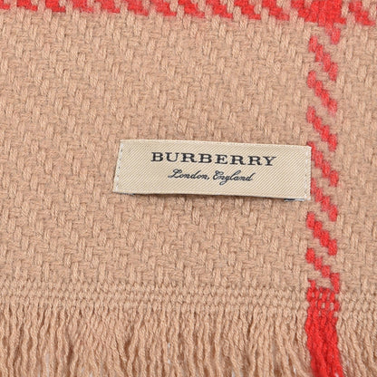 Burberry Wool Giant Check Scarf Camel Pink 4 of 5