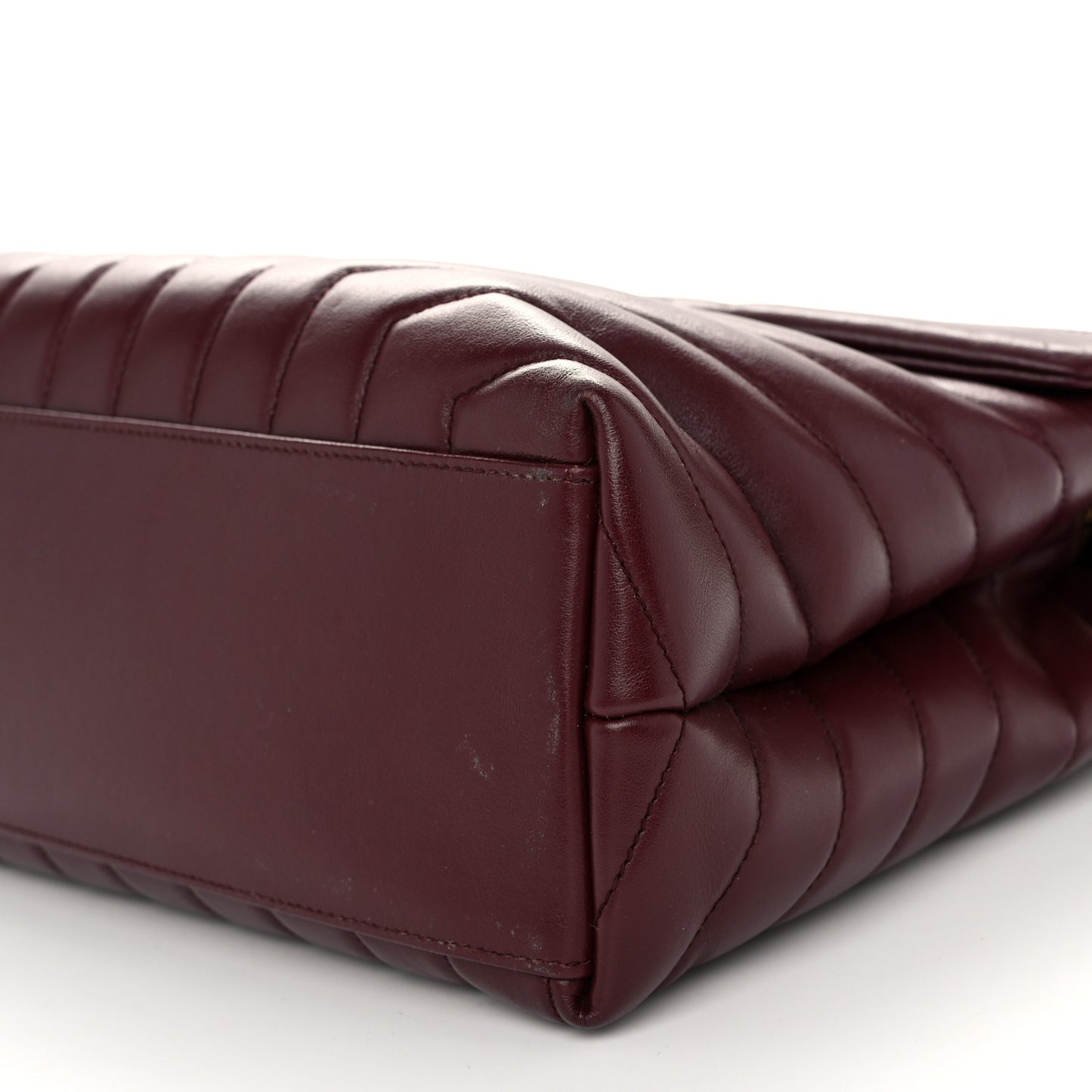 Calfskin Y Quilted Monogram Medium Loulou Chain Satchel Rouge Legion