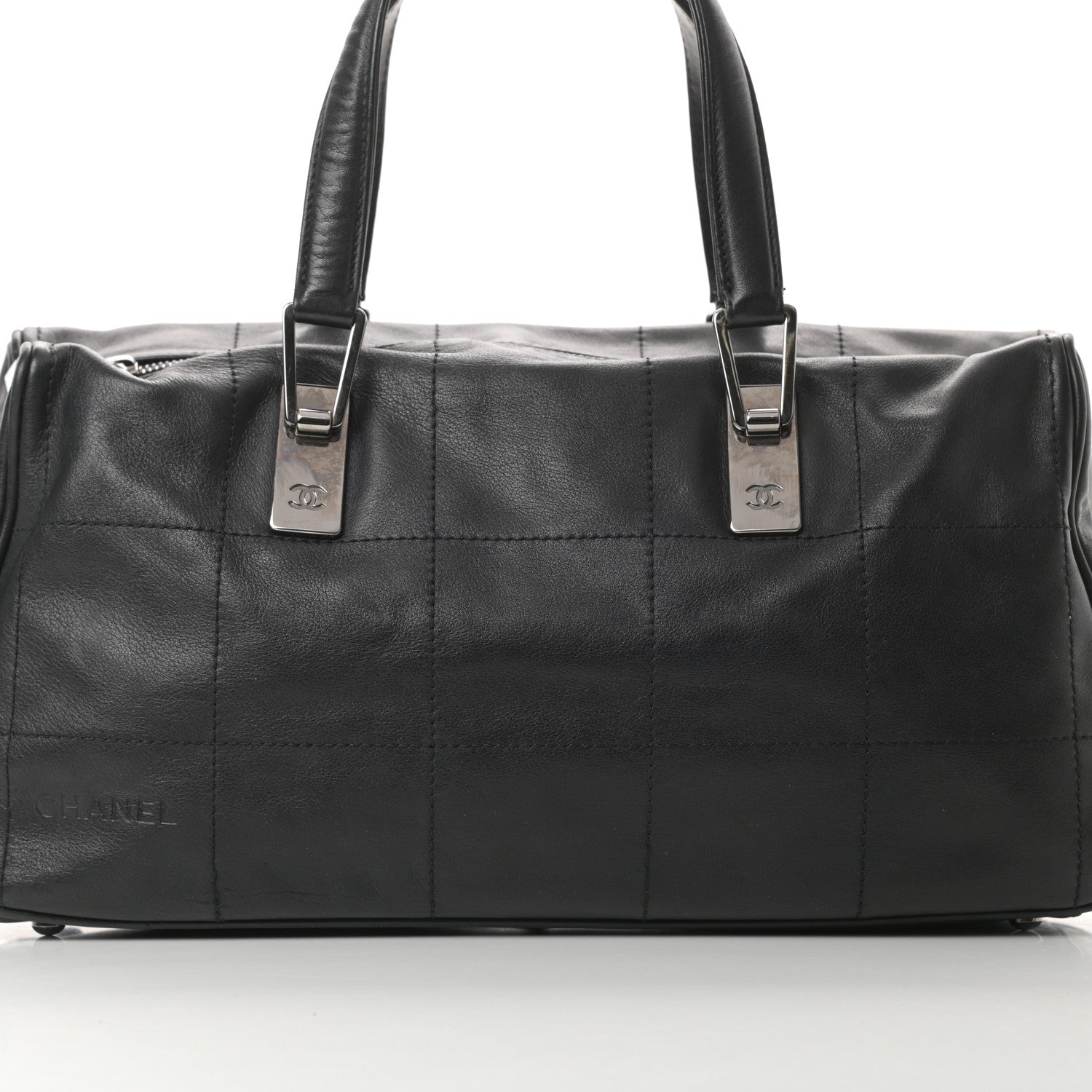 Chanel Lambskin Square Stitched Large Tote Black 8 of 13