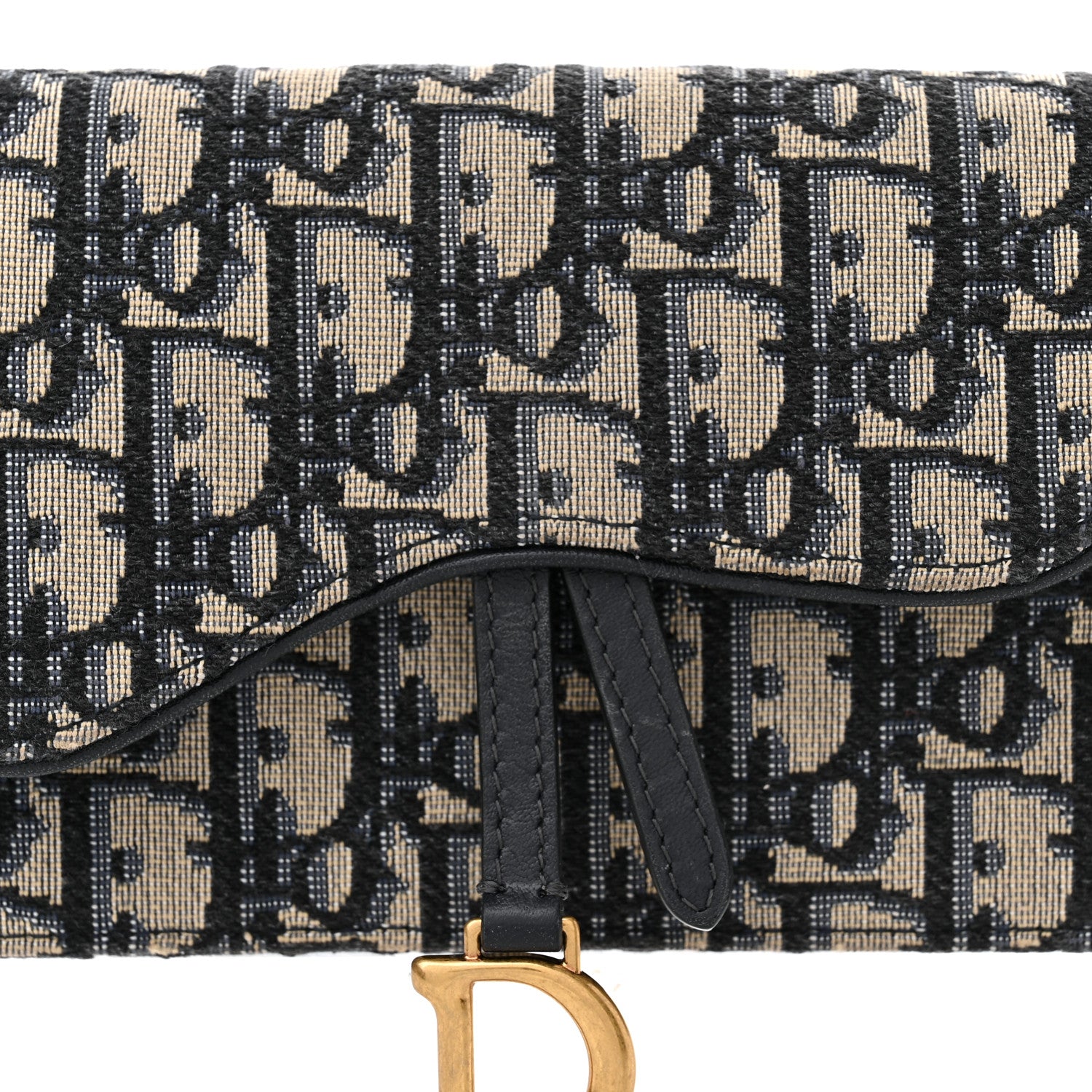 Christian Dior Oblique Saddle Belt Bag Blue 8 of 17