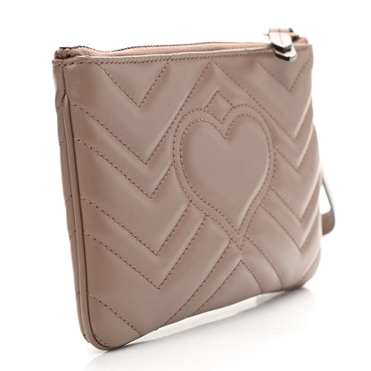 Gucci Calfskin Matelasse GG Marmont Wrist Wallet Porcelain Rose 3 of 7