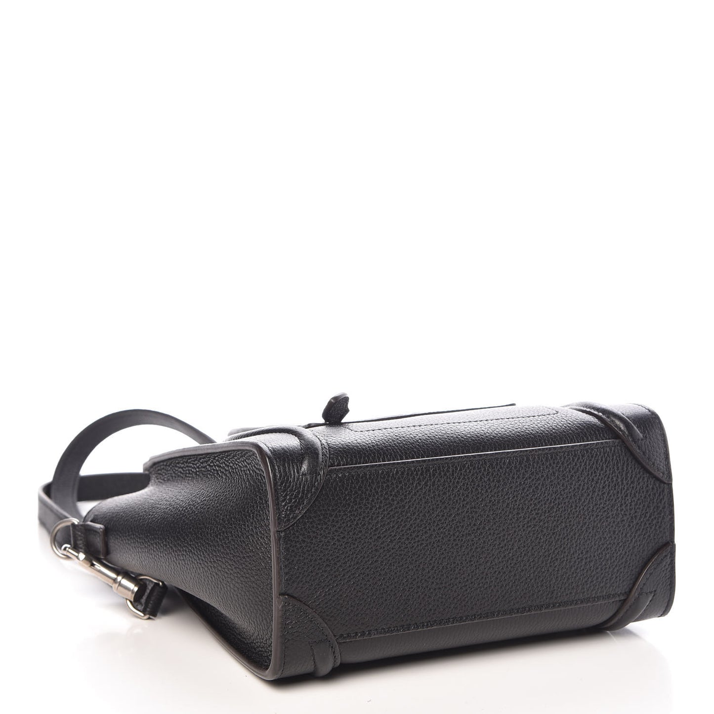 Drummed Calfskin Nano Luggage Black