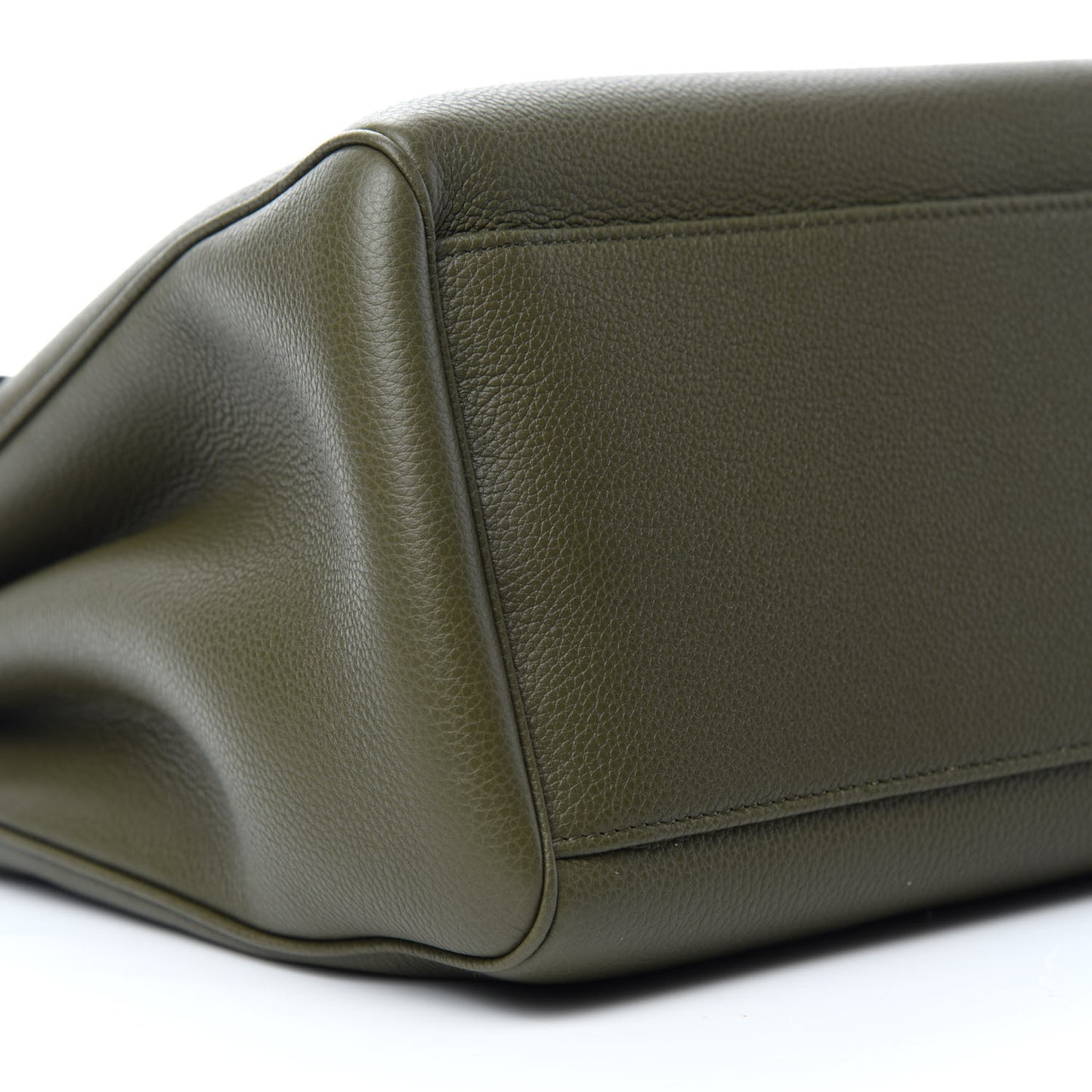 Grained Calfskin Medium Soft 16 Bag Dark Olive