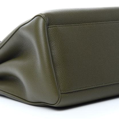 Celine Grained Calfskin Medium Soft 16 Bag Dark Olive 6 of 10