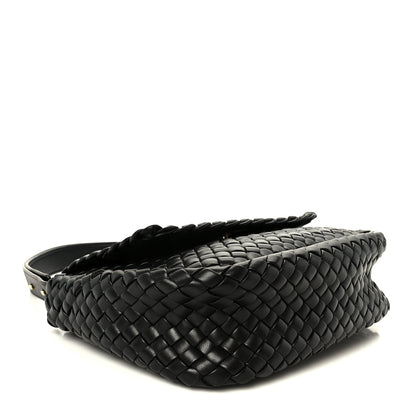 Bottega Veneta Nappa Intrecciato Small Cobble Messenger Bag Black 4 of 12