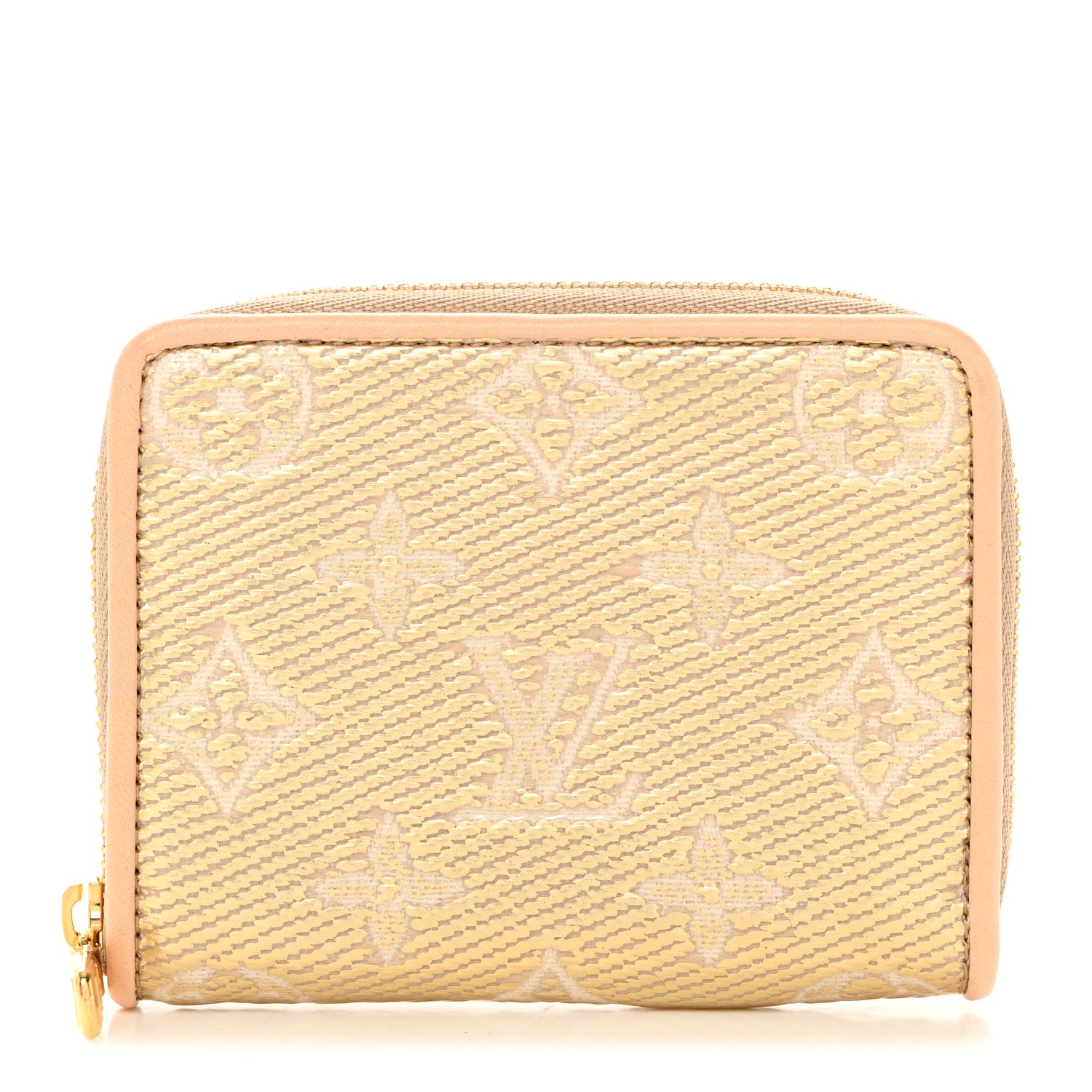 Louis Vuitton Hollographic Monoglam Zippy Coin Purse Wallet Beige 1 of 6