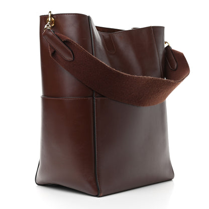 Celine Natural Calfskin Sangle Bucket Bag Dark Brown 3 of 8