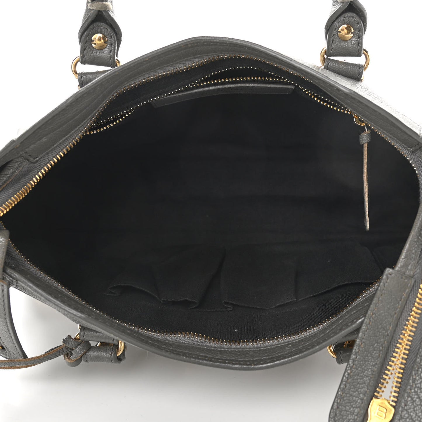 Chevre Gold Metallic Edge Hardware S City Gris Acier