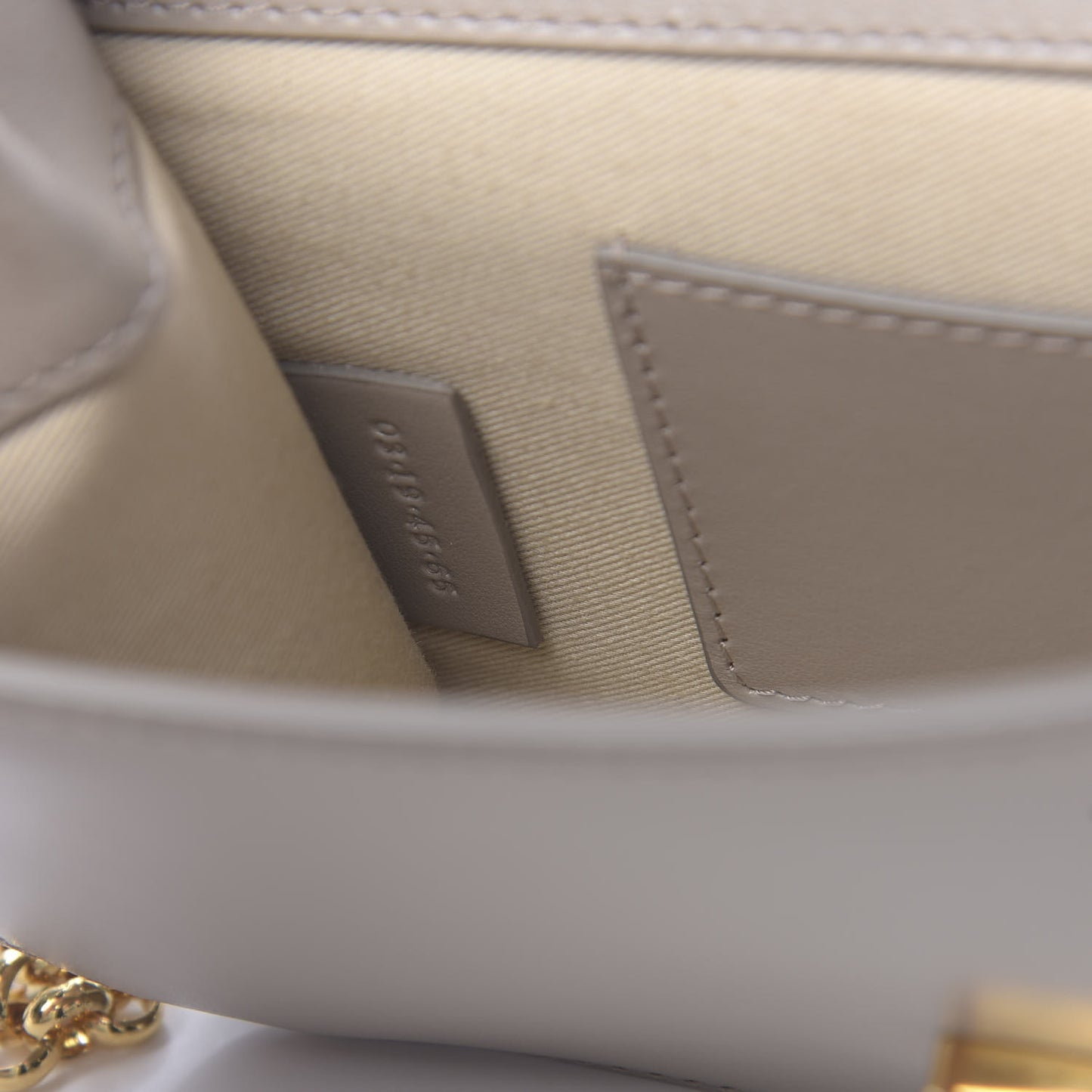 Calfskin Suede C Clutch With Chain Motty Grey