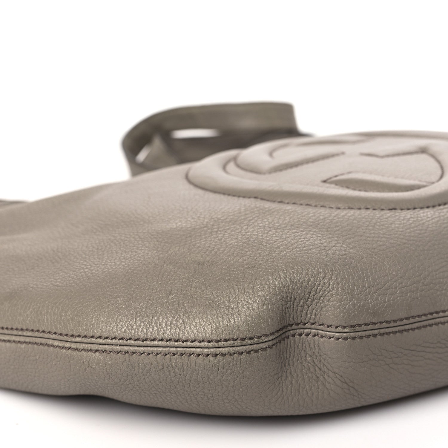 Gucci Pebbled Calfskin Medium Soho Hobo New Fango 9 of 15