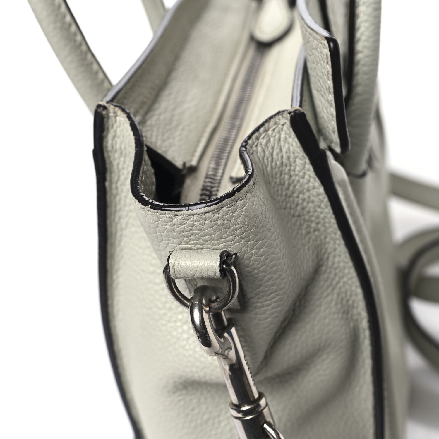 Celine Drummed Calfskin Nano Luggage Lune 15 of 15