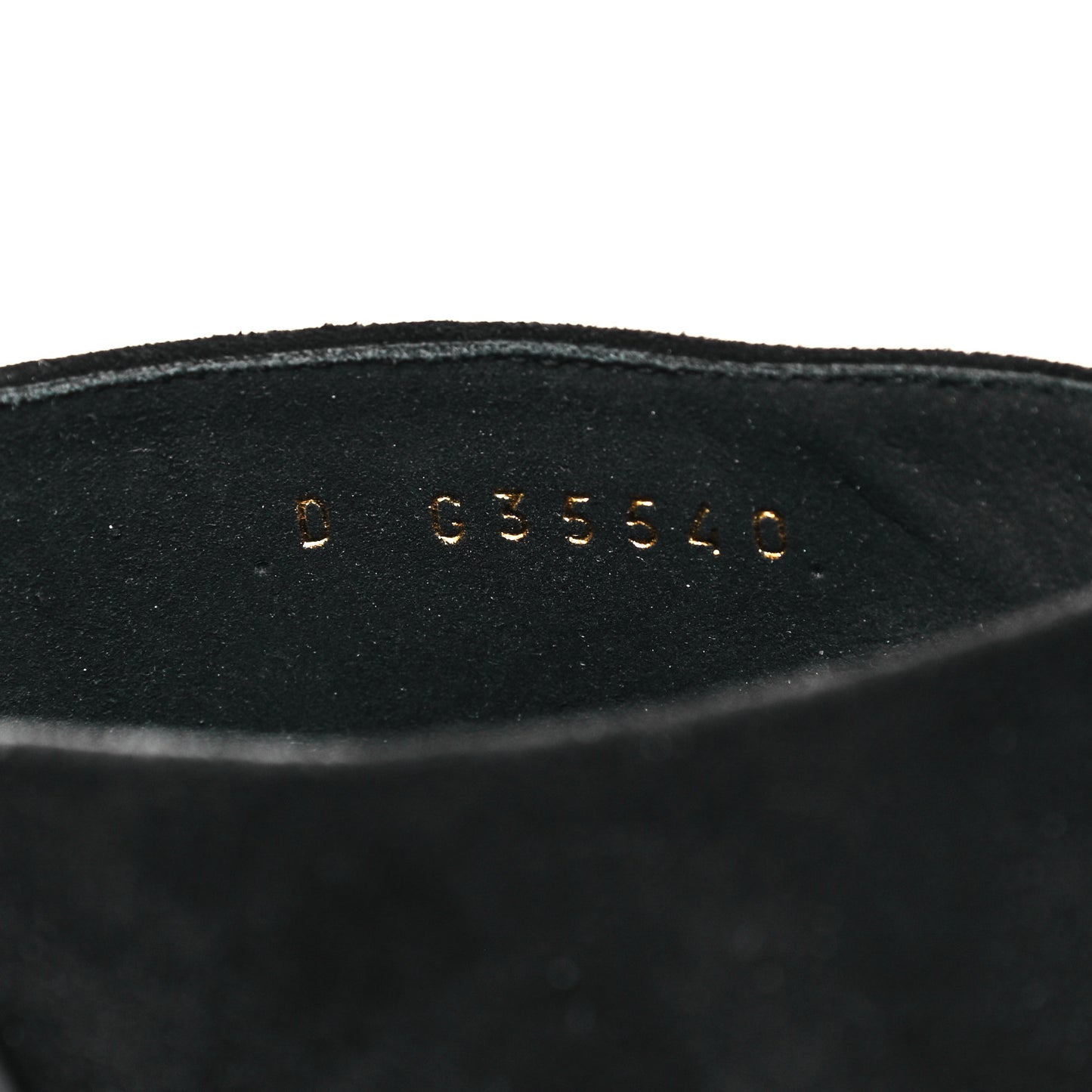 Suede Patent Calfskin Cap Toe Pearl Mule 38.5 Black