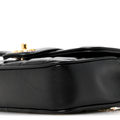 Chanel Lambskin Quilted Tab Mini Flap Black 10 of 12