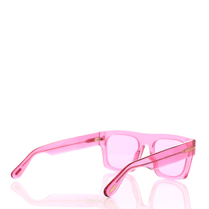 Tom Ford Acetate Fausto Sunglasses TF711 Transparent Pink 4 of 8