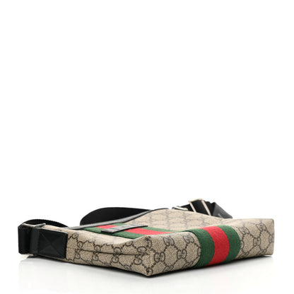 Gucci GG Supreme Monogram Web Messenger Bag Black 4 of 14