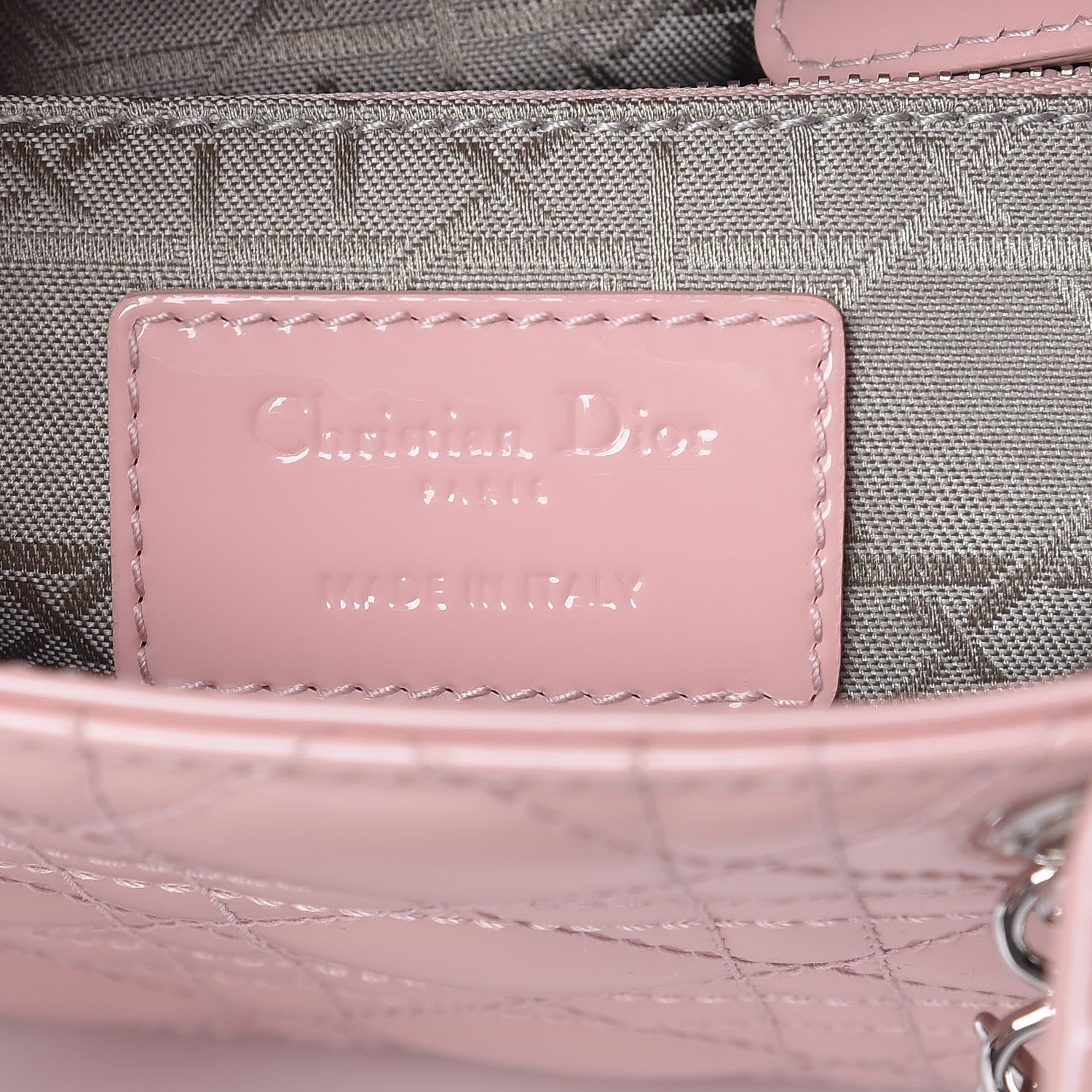 Christian Dior Patent Cannage Mini Lady Dior Pink 6 of 10