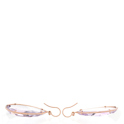 Irene Neuwirth 18K Rose Gold Amethyst Large Classic Pear Drop Earrings 3 of 5