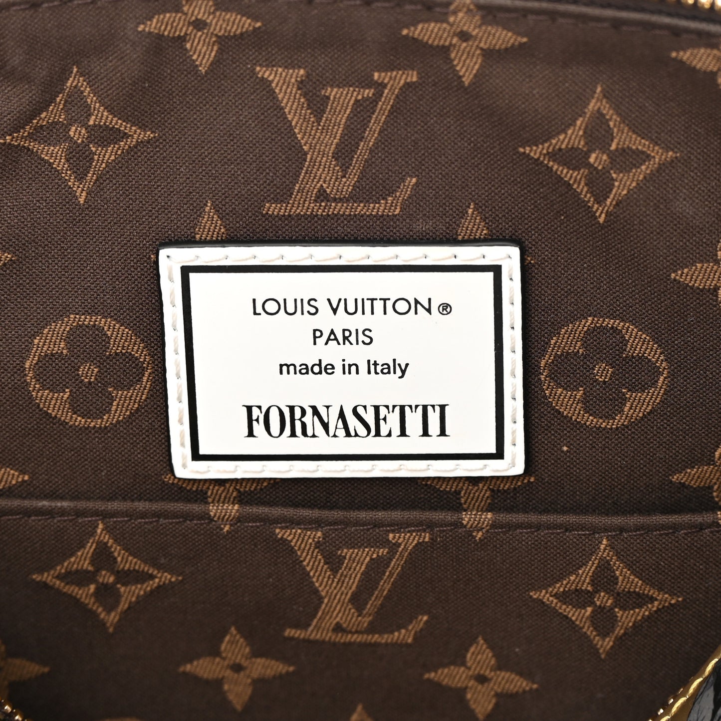 X FORNASETTI Calfskin Fornasetti Speedy Bandouliere 25 Gold