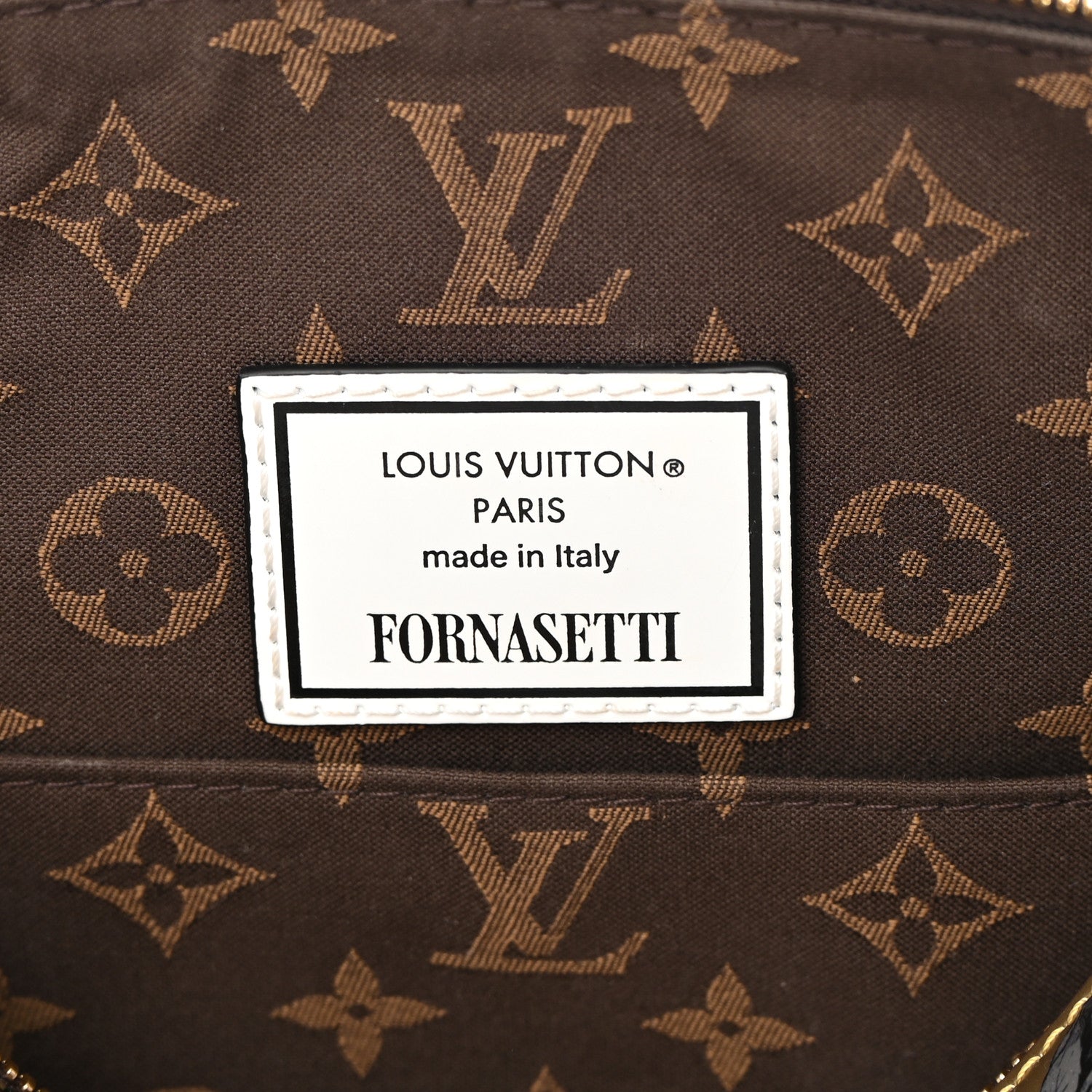 Louis Vuitton X FORNASETTI Calfskin Fornasetti Speedy Bandouliere 25 Gold 6 of 11