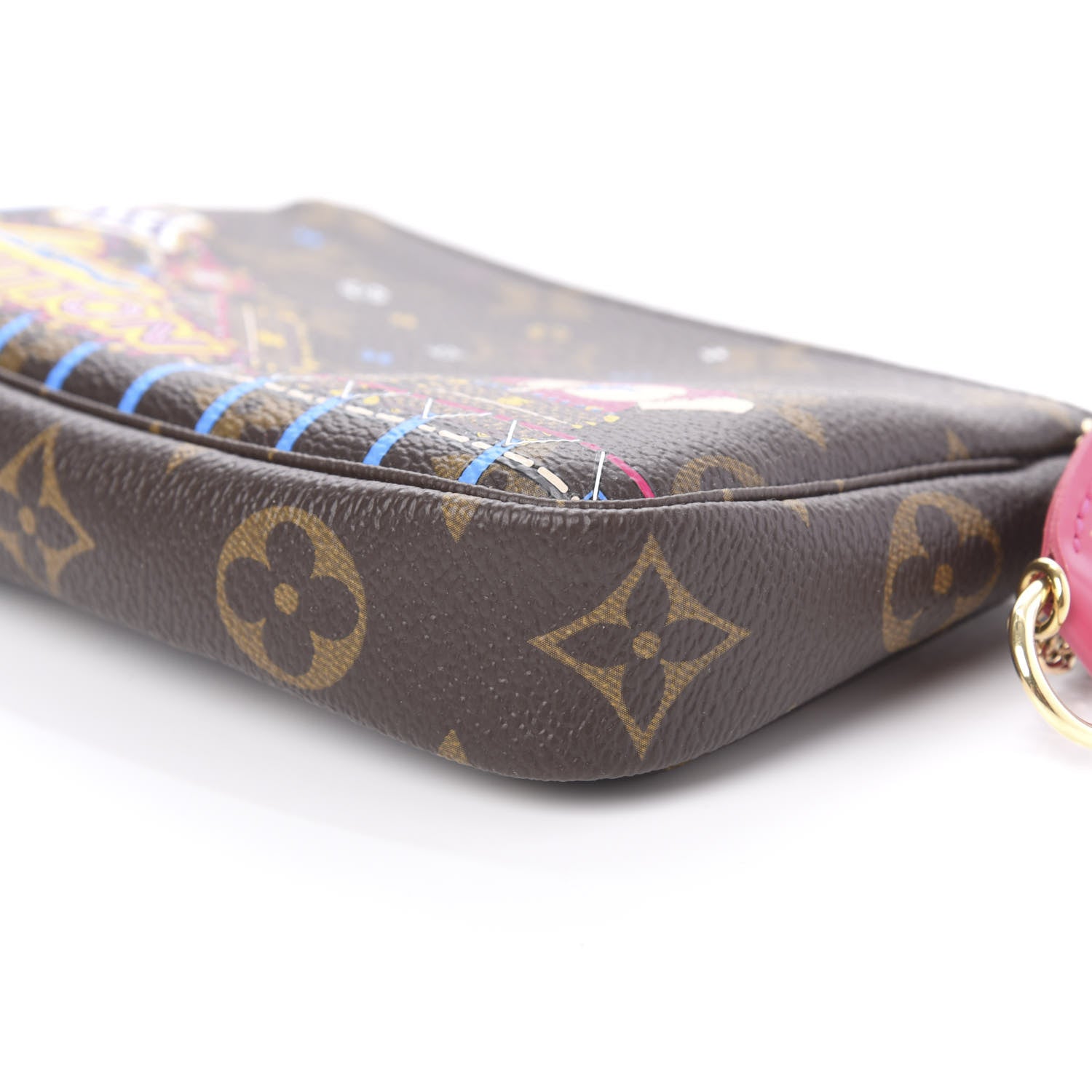 Louis Vuitton Monogram 2020 Christmas Animation Roller Coaster Mini Pochette Accessories Pivoine 7 of 11