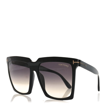 Tom Ford Acetate Sabrina-02 Square Sunglasses TF764 Black 1 of 7