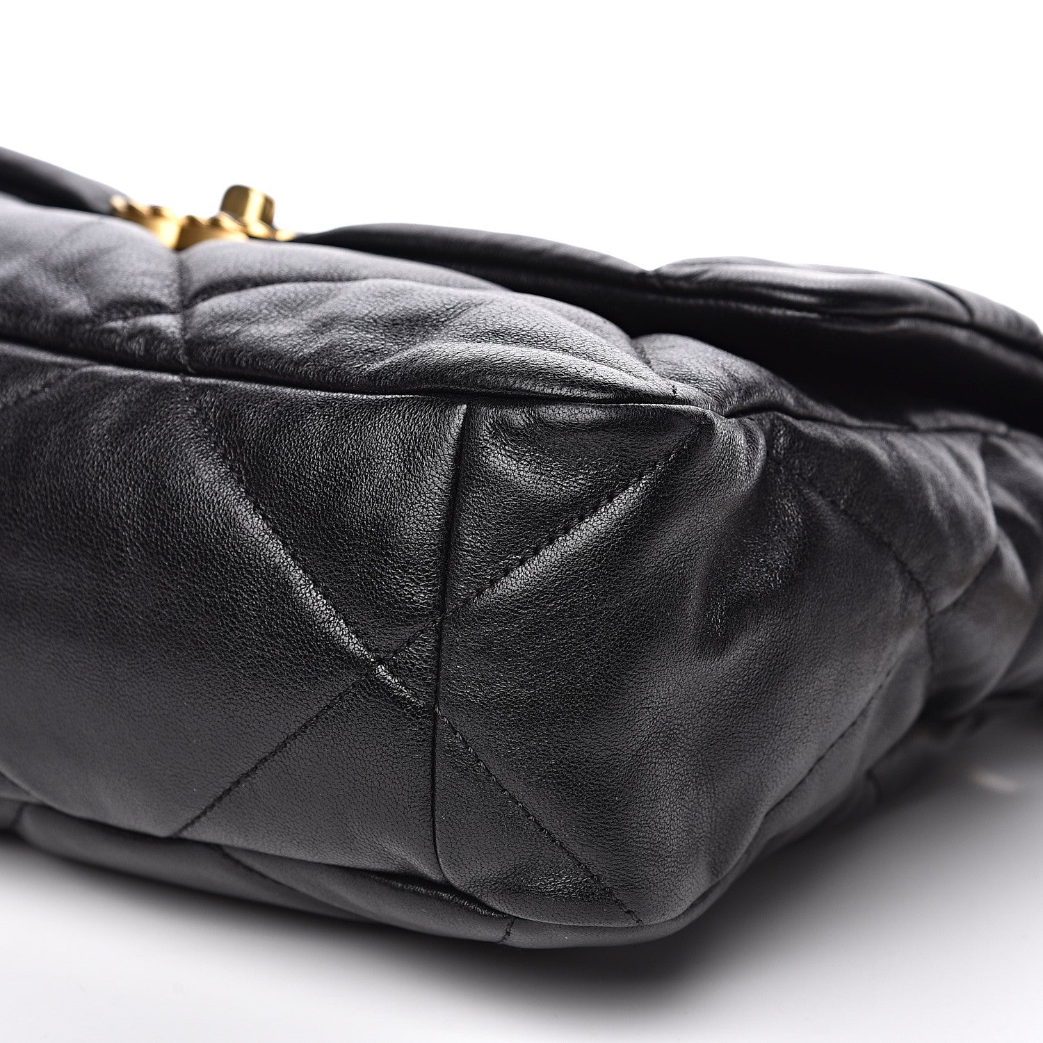 Chanel Lambskin Quilted Large 19 Flap Black 10 of 14