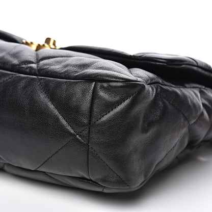 Chanel Lambskin Quilted Large 19 Flap Black 10 of 14