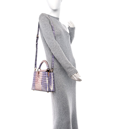 Louis Vuitton Crocodile Ombre BB Capucines Pink 2 of 9