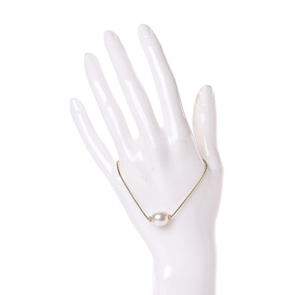 David Yurman 18K Yellow Gold South Sea Pearl Diamond Solari Single Station Adjustable Bracelet White 2 of 5
