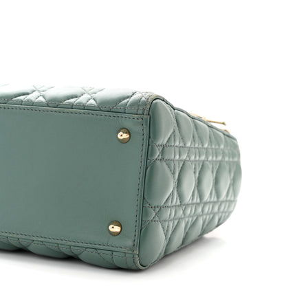 Christian Dior Lambskin Cannage Medium Lady Dior Orage 10 of 11