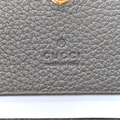 Gucci Grainy Calfskin Zumi Chain Card Case Wallet Dusty Grey 6 of 6