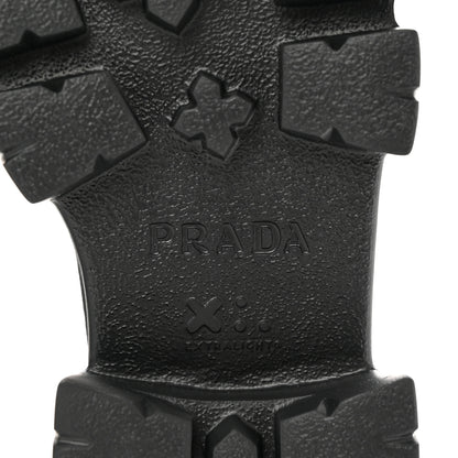 Prada Knit Rubber Triangle Logo Monolith 55mm Ankle Boots 38 Black 6 of 7