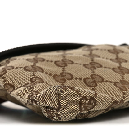 Gucci GG Monogram Web Double Pocket Belt Bag Dark Brown 9 of 10