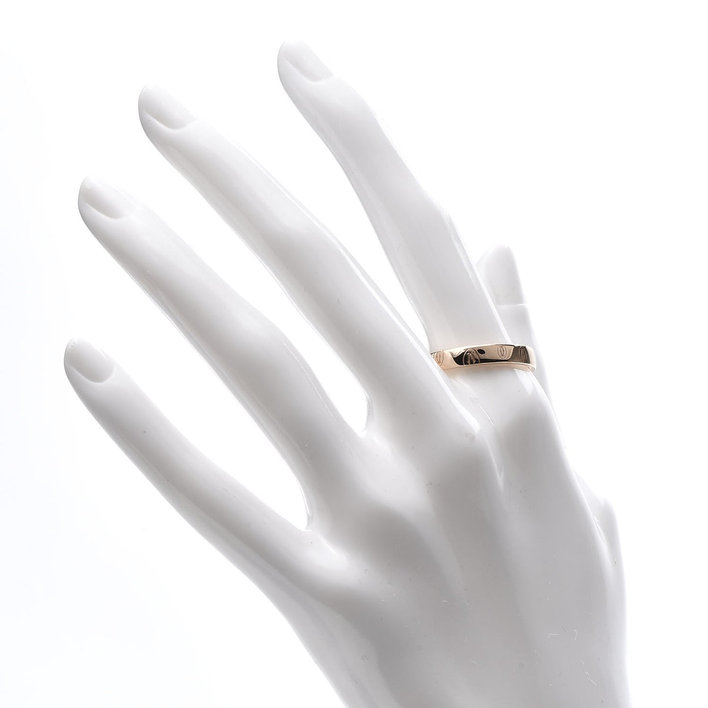 18K Pink Gold 4mm Happy Birthday Band Ring 63 10.5
