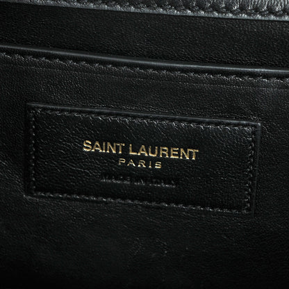 Saint Laurent Suede Medium Classic Monogram Kate Tassel Satchel Black 6 of 6