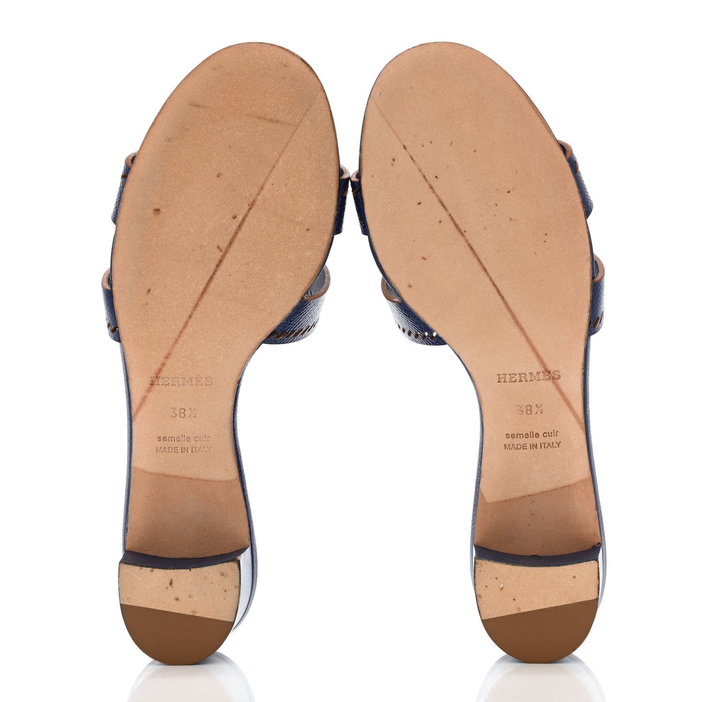 Patent Epsom Oasis Sandals 38.5 Bleu Saphir