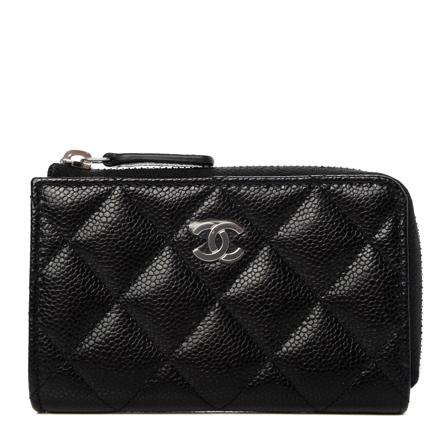 Chanel Caviar Quilted Key Holder Case Black 2 of 8