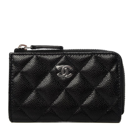Chanel Caviar Quilted Key Holder Case Black 2 of 8