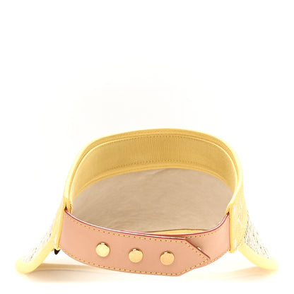 Louis Vuitton Calfskin Raffia Monogram Strawgram Visor Yellow Natural 6 of 9
