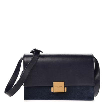 Saint Laurent Smooth Calfskin Suede Medium Bellechasse Navy 1 of 7