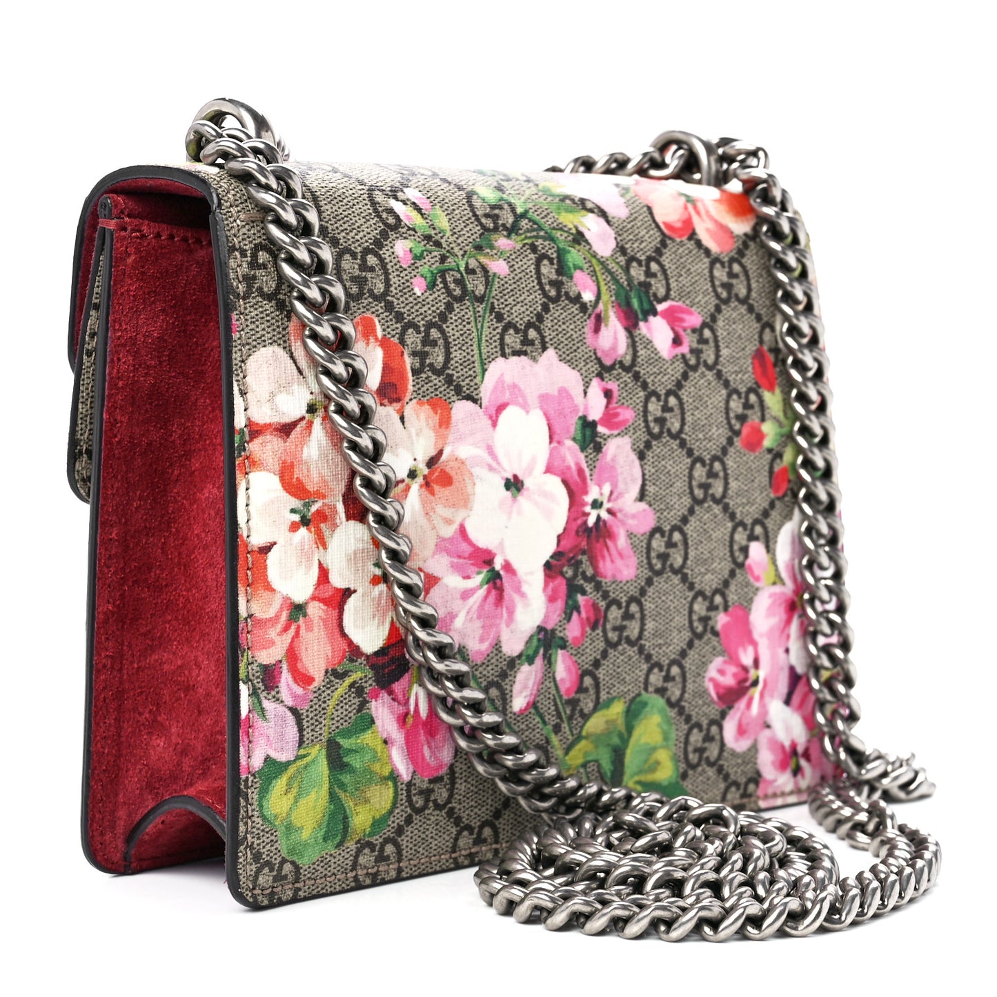 GG Supreme Monogram Blooms Mini Dionysus Shoulder Bag Beige Multicolor Dry Rose