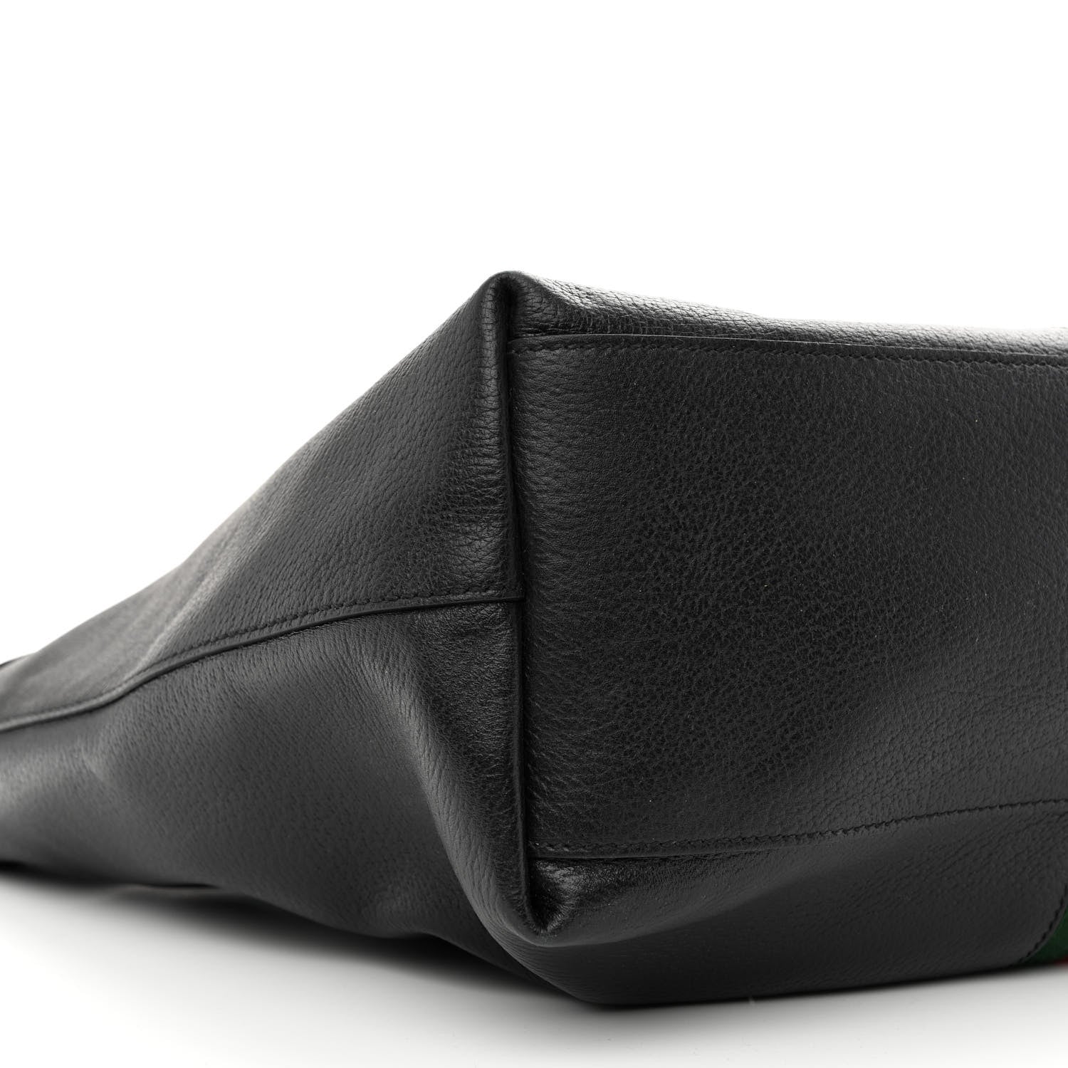 Gucci Textured Calfskin Web Medium Ophidia Shopping Tote Black 9 of 13