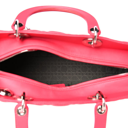 Christian Dior Lambskin Cannage Large Lady Dior Pink 6 of 18