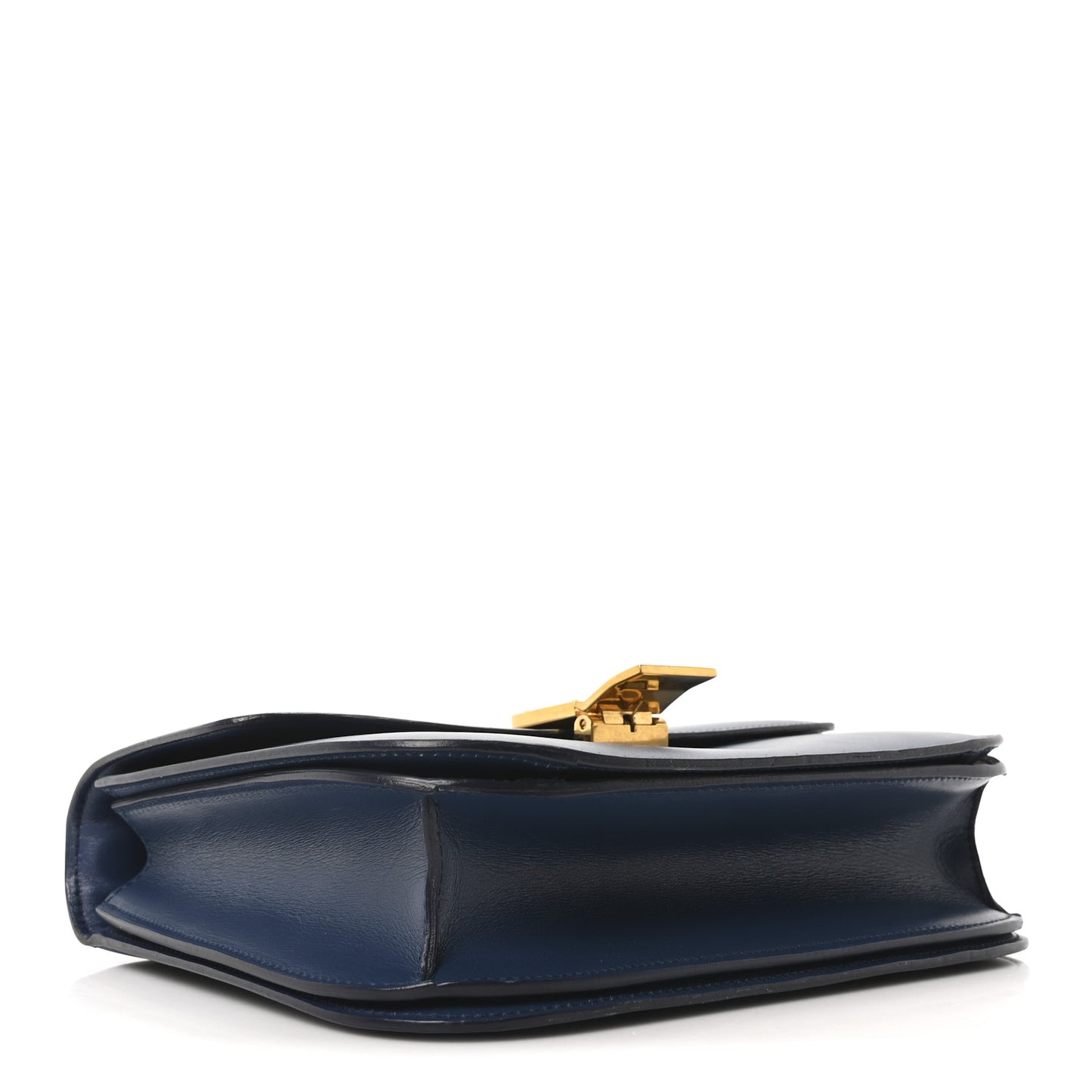 Box Calfskin Medium Classic Box Flap Bag Indigo