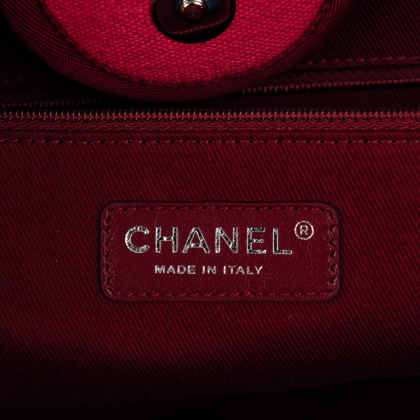 Canvas Large Deauville Tote Red