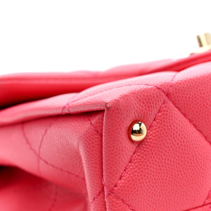Chanel Caviar Quilted Mini Retro Twist Top Handle Flap Pink 12 of 12