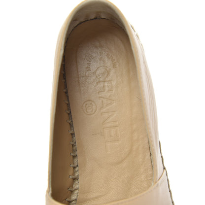 Chanel Lambskin CC Espadrilles 36 Beige Black 6 of 11
