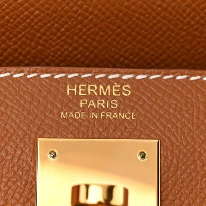 Hermes Epsom Kelly Sellier 32 Gold 6 of 12